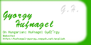 gyorgy hufnagel business card